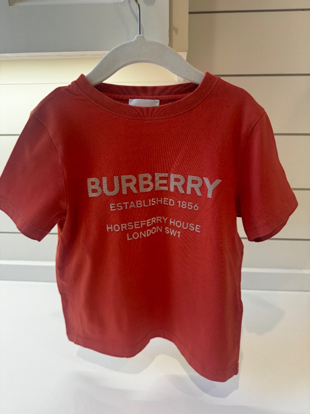 Red Burberry toddler T-Shirt
